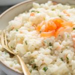 Instant Pot Risotto with Smoked Salmon and Mascarpone Cheese recipe