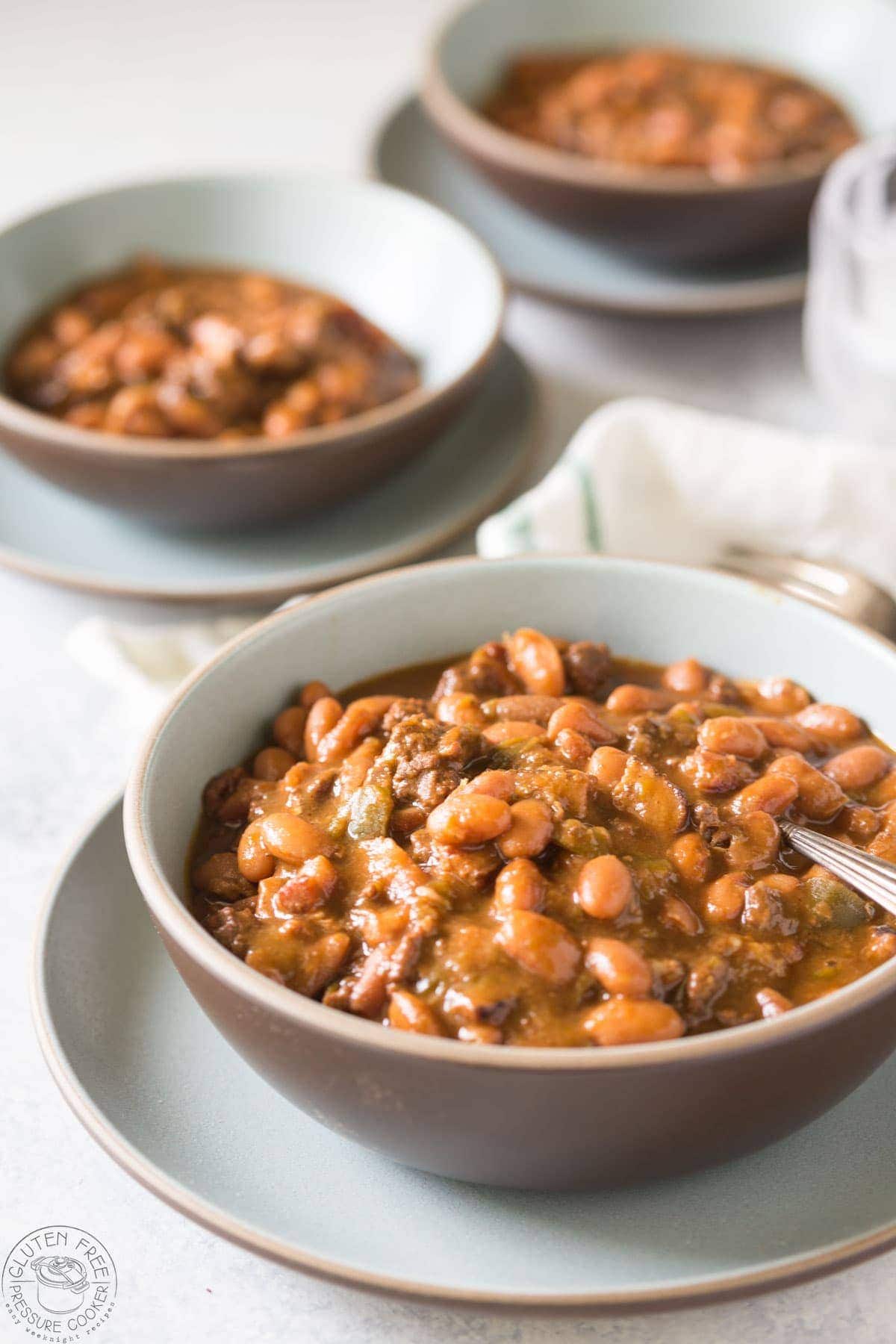 Simmer for a couple of hours. Recipe For Pinto Beans Ground Beef And Sausage - Instant Pot Cowboy Beans From Scratch With Dried Beans