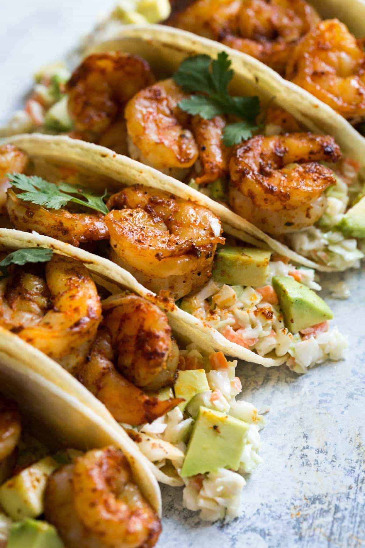 Shrimp Tacos with Corn Tortillas