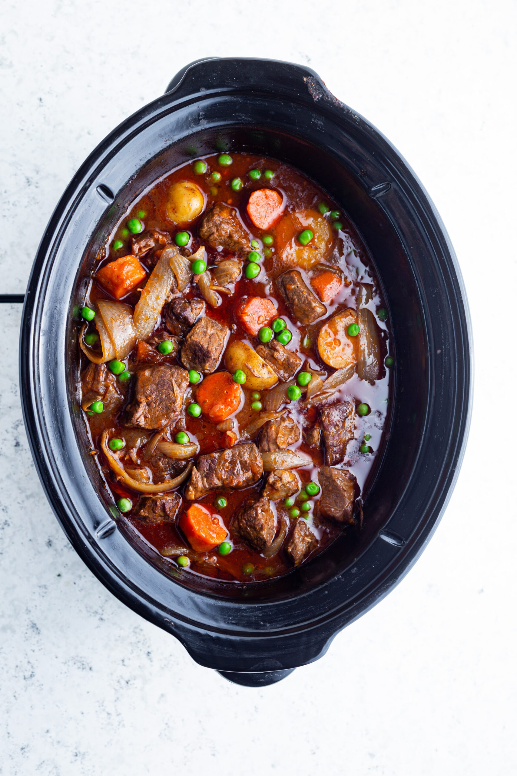 beef stew in a slow cooker