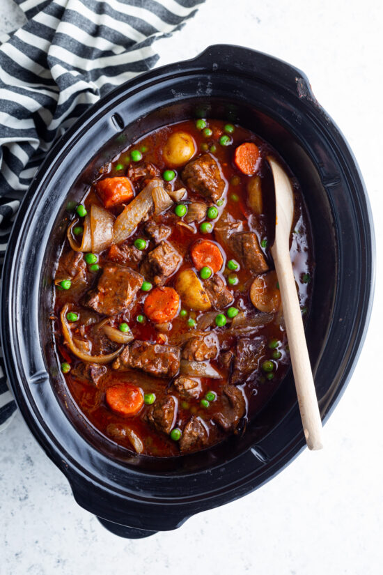 beef stew in a slow cooker