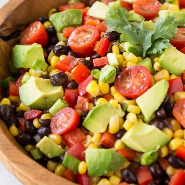 black bean corn avocado salad