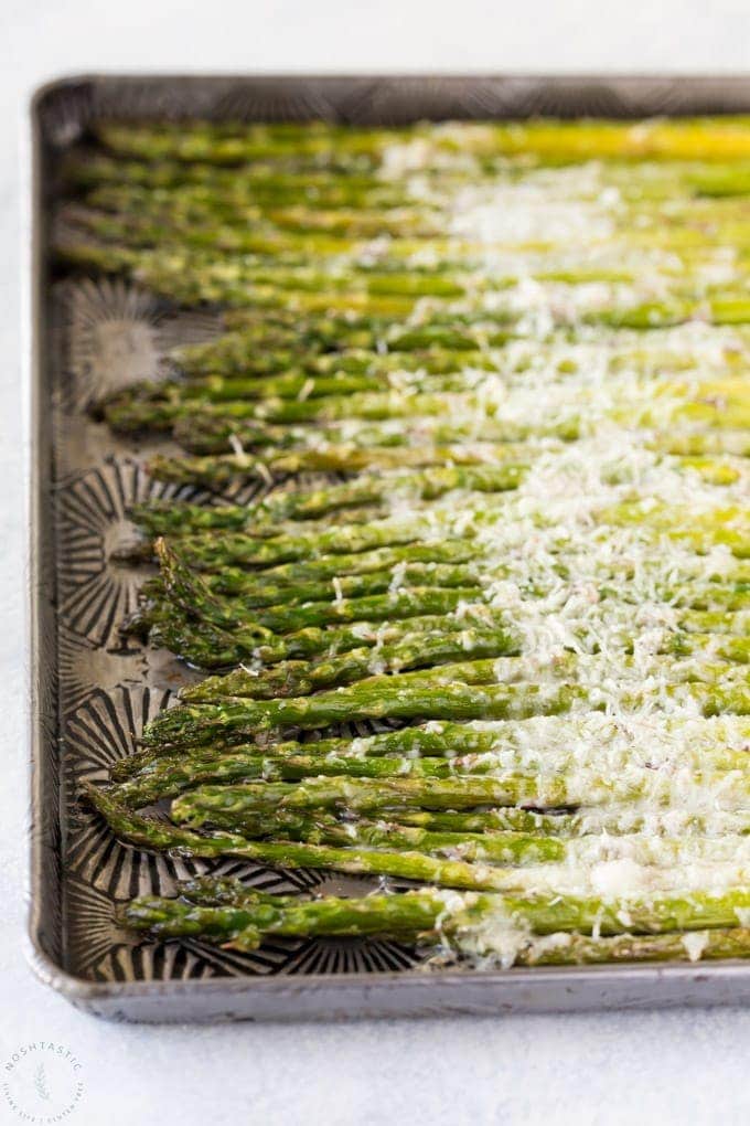 roasted asparagus with cheese