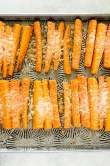 Oven roasted parmesan carrots