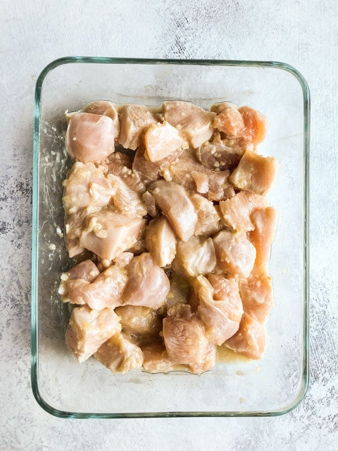 chopped raw chicken