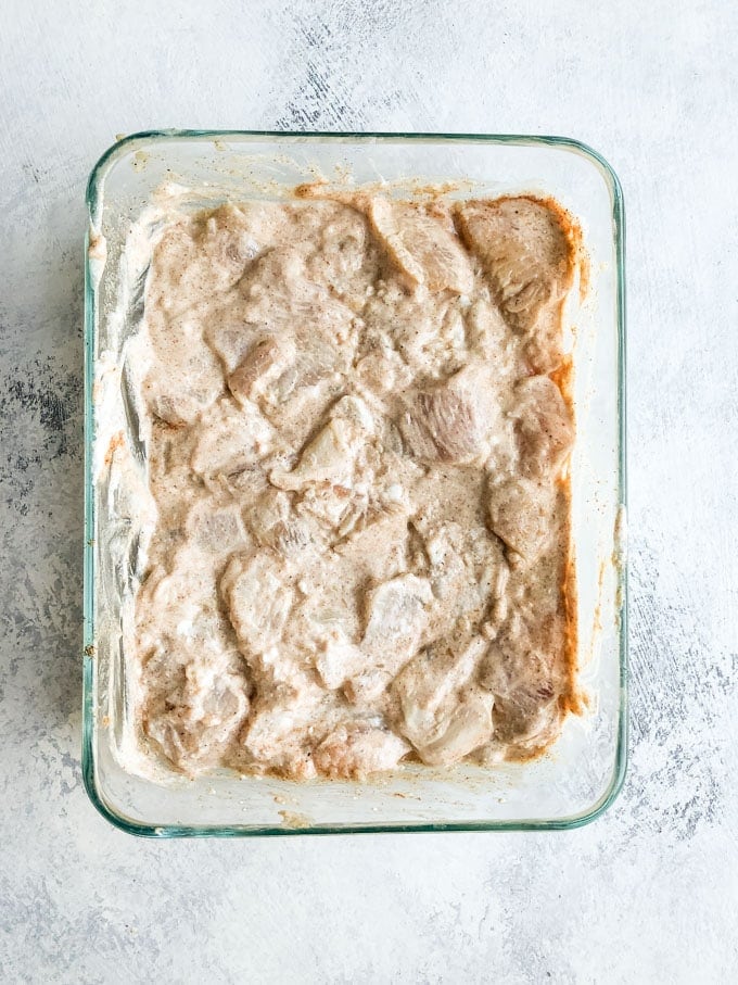 marinating chicken tikka masala