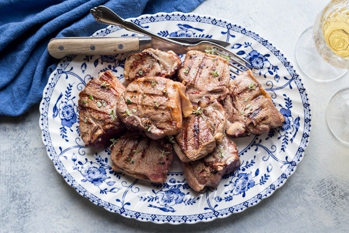 lamb chops recipe on a platter