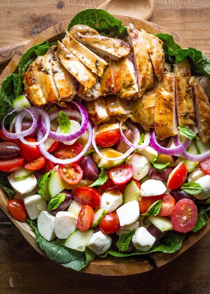Mediterranean Chicken Salad - Noshtastic