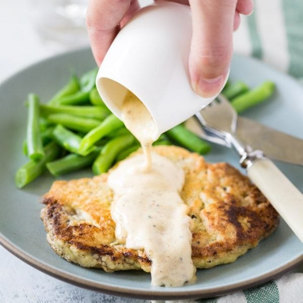 Low Carb Chicken Fried Steak Recipe with Gravy