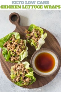 Keto Low Carb Chicken Lettuce wraps recipe photo