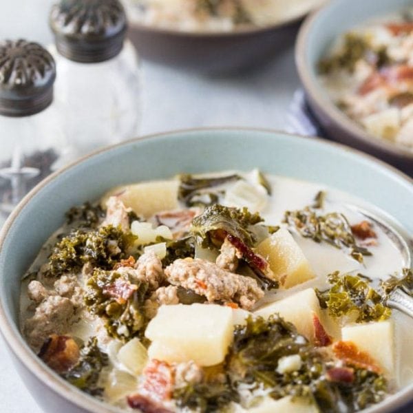 bowls of zuppa toscana soup recipe