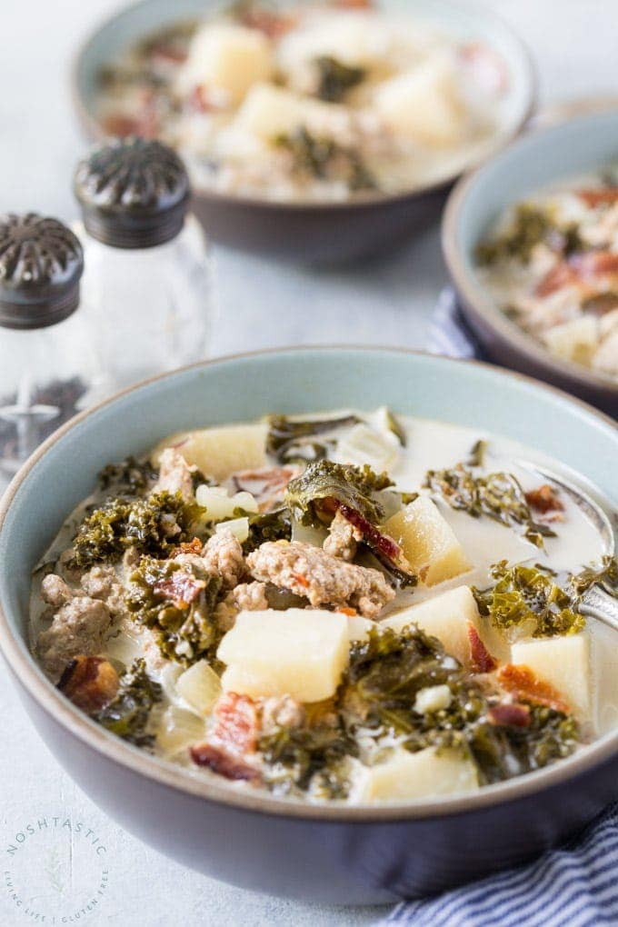 bowls of zuppa toscana soup recipe
