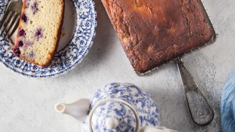 low carb lemon blueberry cake