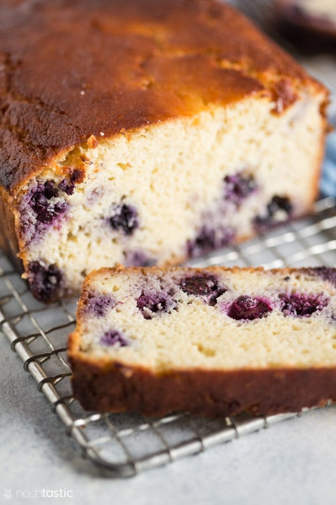 low carb lemon blueberry cake