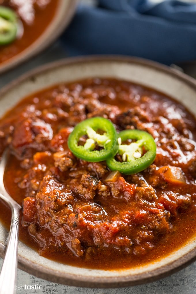 Keto Chili Recipe + VIDEO (slow cooker, stovetop)