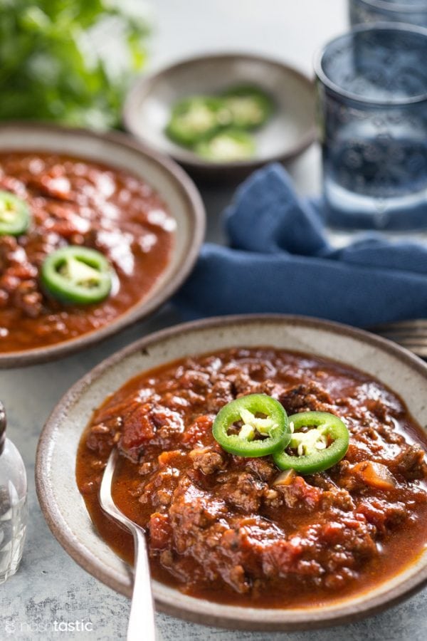 Keto Chili Recipe + VIDEO (slow cooker, stovetop)