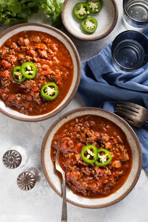 Keto Chili Recipe + VIDEO (slow cooker, stovetop)