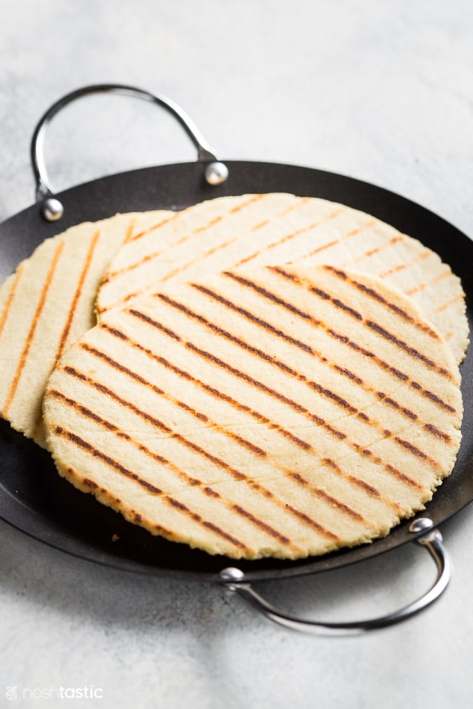 low carb tortillas on a plate