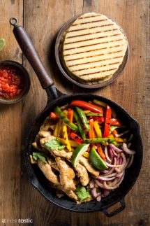 Keto Low Carb Chicken Fajitas recipe, and I've even got two recipes for keto low carb tortillas, either Almond Flour tortillas, or Coconut Flour tortillas, take your pick! | www.noshtastic.com | #noshtastic #glutenfree #lowcarb #keto #ketodiet #ketogenic #ketorecipes #ketogenicdiet #lowcarbrecipe #recipe #easy #chickendinner #fajitas #chickenfajitas #lowcarbfajitas #ketofajitas #tortillas #flatbread