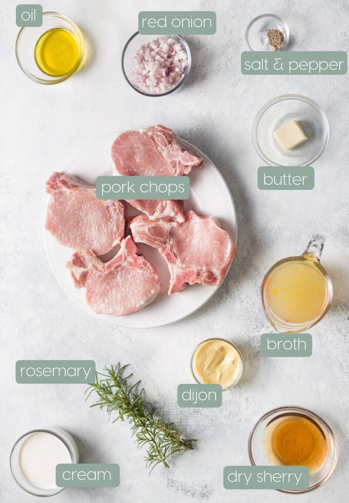 Ingredients for Keto Pork Chops