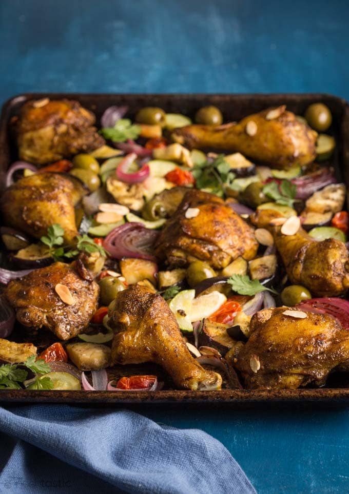 Moroccan Chicken with Roasted Vegetables (with Ras El Hanout)