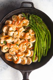 Shrimp and Asparagus Skillet