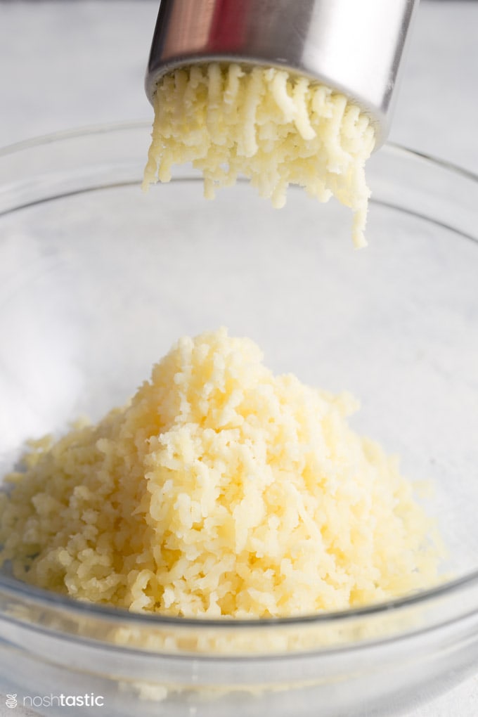 How to Rice potatoes in a bowl