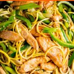 Low Carb Lo Mein Recipe in a skillet