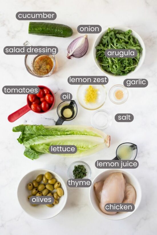 ingredients for chicken salad