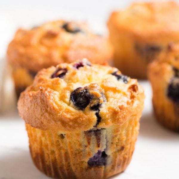 Keto muffins on a marble board