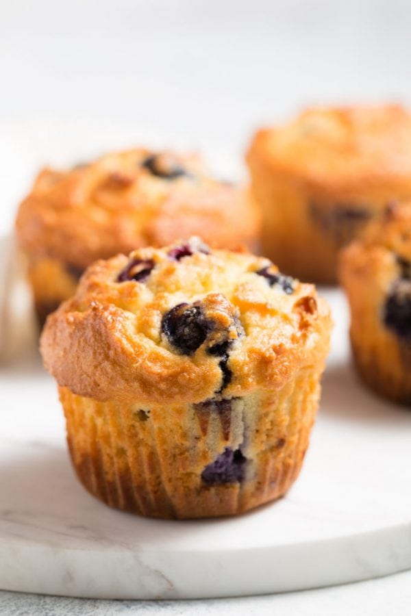 Keto Low Carb Blueberry Muffins - (Almond flour muffins)