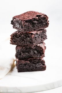 gluten free brownies cut and stacked up