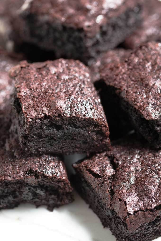 gluten free brownies on a cutting board