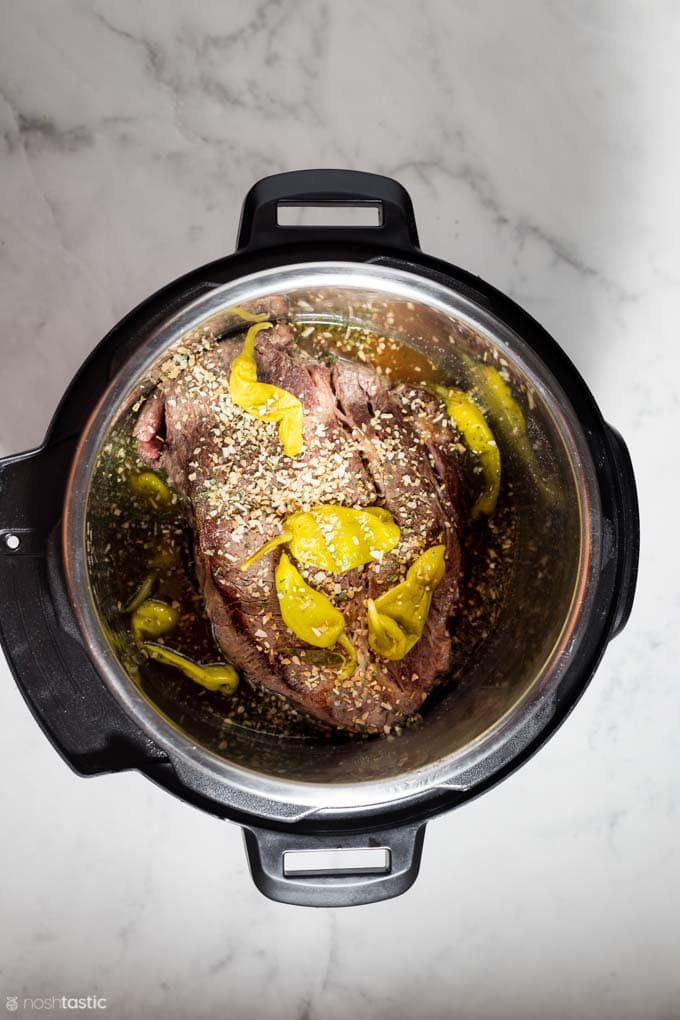 pot roast in a pressure cooker