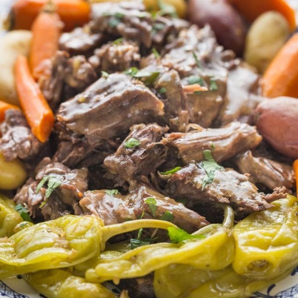 Instant Pot mississippi pot roast on a plate