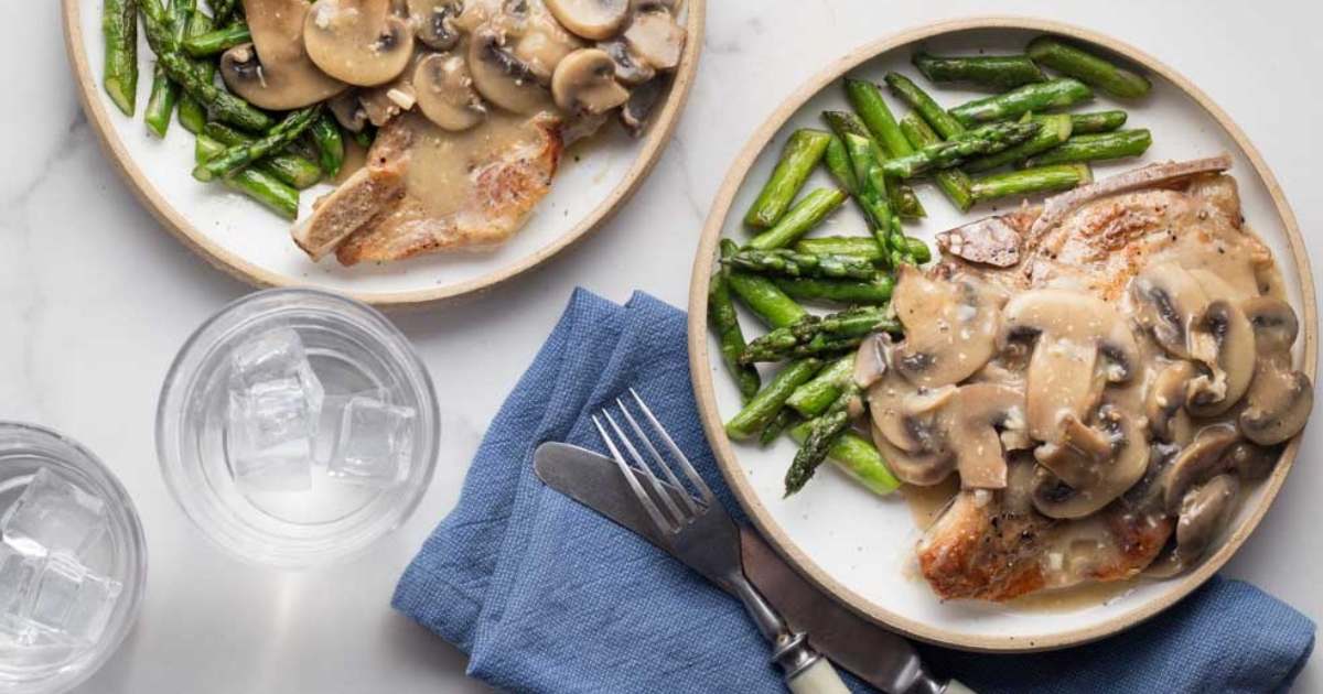 Instant Pot Pork Chops with Mushroom Sauce (Dairy Free, Low Carb Option)