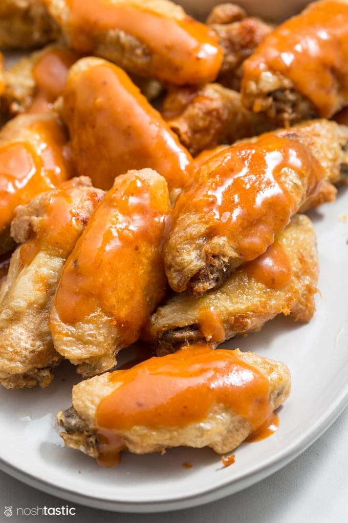 Air Fryer Chicken Wings with Buffalo Sauce