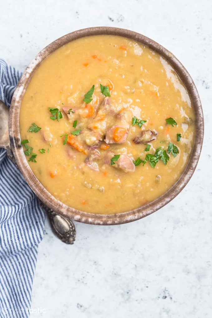 Instant Pot Split Pea Soup - Noshtastic