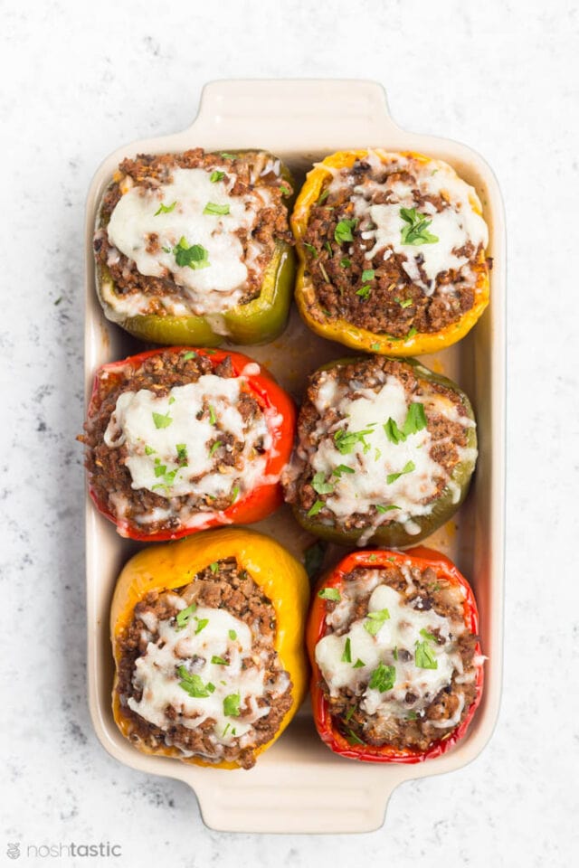 Keto Stuffed Peppers (low carb, gluten free) Noshtastic