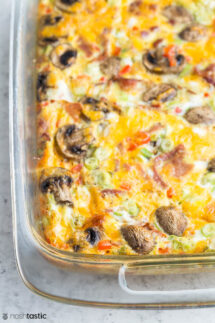 breakfast casserole with mushrooms