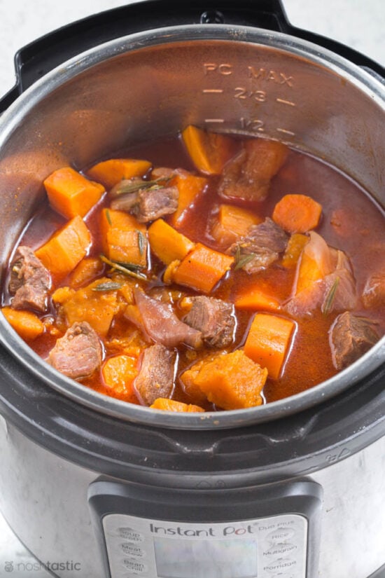 beef stew in an Instant Pot