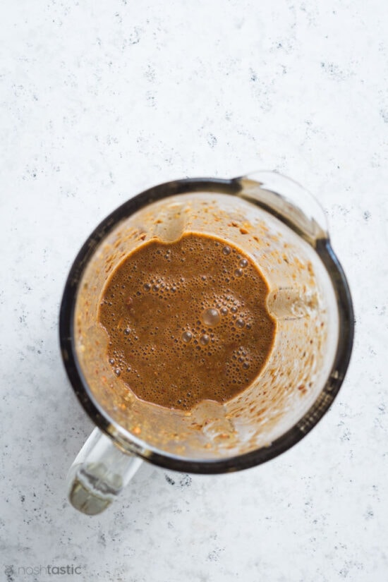 Barbacoa Sauce in a blender