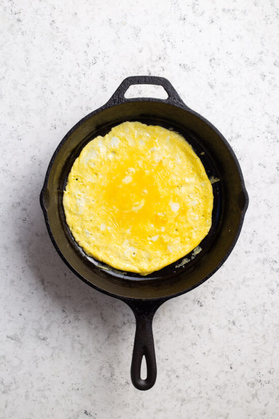 egg omelette in a pan