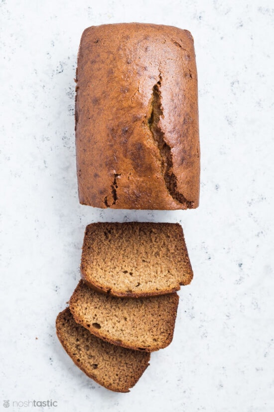 gluten free banana bread with slices