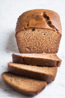 gluten free banana bread sliced