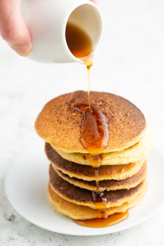 keto pancakes with low carb syrup