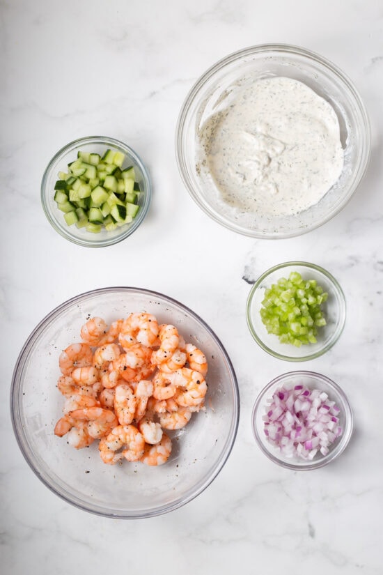 Ingredients for Shrimp Salad