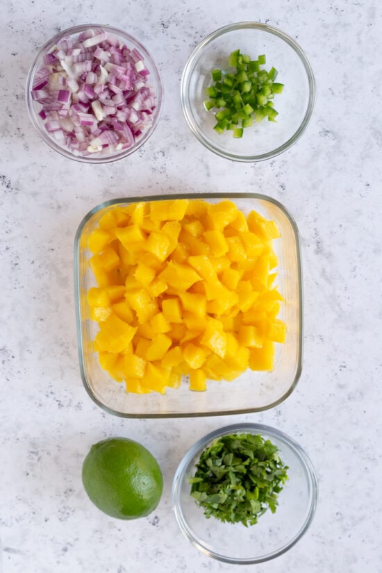 ingredients for mango salsa 