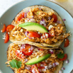 chicken tacos on a plate