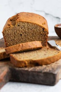 gluten free banana bread sliced